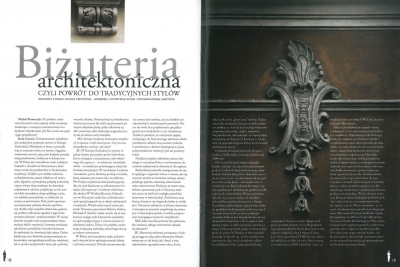 l'eclat - listopad 2010 "Biżuteria architektoniczna czyli powrót do tradycyjnych stylów" cz. 1